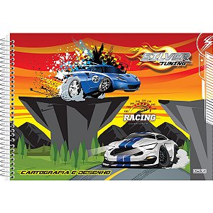 Caderno Desenho Univ Capa Dura Silver Tuning 80F São Domingos