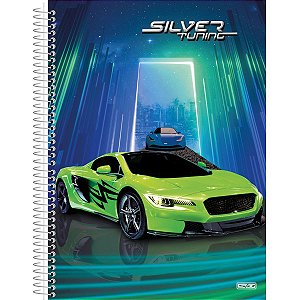 Caderno Espiral 1/4 Capa Dura Silver Tuning 80F São Domingos