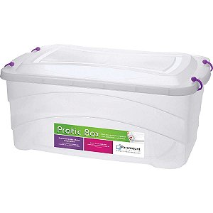 Caixa Plástica Multiuso Pratic Box 50L 59X38X34Cm. Paramount