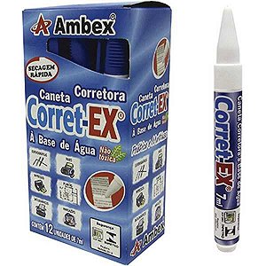 Caneta Corretiva Corret-Ex 7Ml Plástica Radex