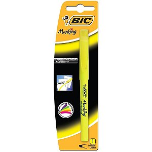 Caneta Marca Texto Marking Fluorescente Amarela* Bic