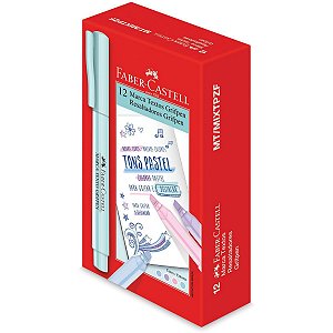 Caneta Marca Texto Tons Pastel 4 Cores Sort. Faber-Castell