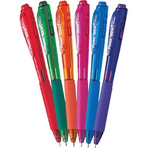 Caneta Retratil Emborrachada Wow 1,0Mm Mix 6Cores Sort. Pentel