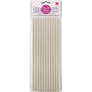 Canudo Biodegradável Branco 6X200Mm Bl.c/12Un Make+