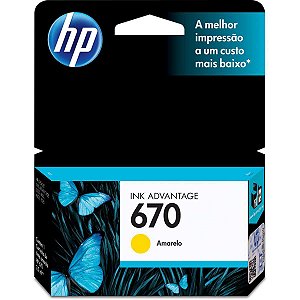 Cartucho Original Hp 670 Amarelo Ink Advantage Hp