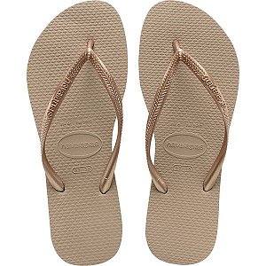 Chinelo Havaianas Feminino Slim 35/6 Rose Gold Havaianas