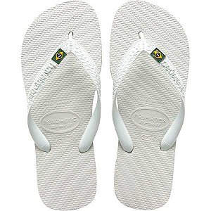 Chinelo Havaianas Masculino Brasil 43/4 Branco Havaianas