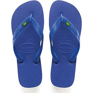 Chinelo Havaianas Masculino Brasil 45/6 Azul Naval Havaianas