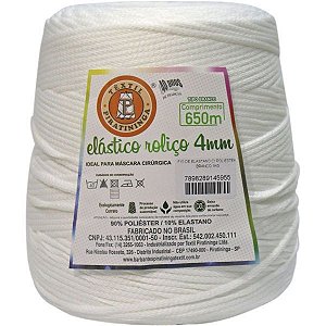 Elastico Costura Poliester Rolico 4Mmx650M 1Kg Barb. Piratininga