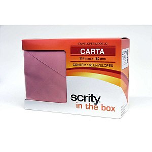 Envelope Carta Colorido 114X162 Rosa Claro Fidji 80G Scrity