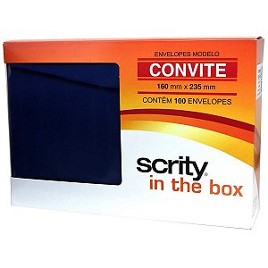 Envelope Convite Colorido 160X235 Az.marinho Porto S.80G Scrity