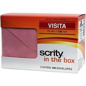 Envelope Visita Colorido 72X108 Rosa Claro Fidji 80G Scrity