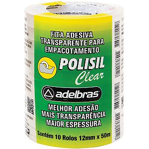 Fita Adesiva Polisil 12Mmx50M.transparente Adelbras