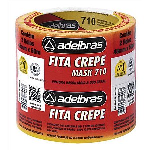 Fita Crepe 710 Mask Crepe 48Mmx50M Adelbras