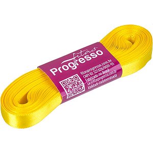 Fita De Cetim 10Mm 10M. Amarelo Gema 763 Fitas Progresso