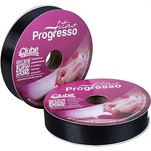 Fita De Cetim 22Mm 50M. Preto 219 Fitas Progresso