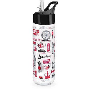 Garrafa Plastica Paris/londres Fliptop 700Ml So Plasduran