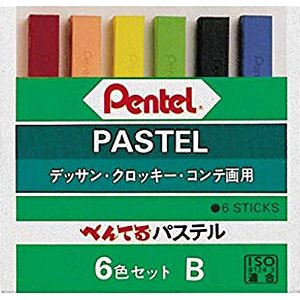 Giz Pastel Seco 6Cores Urbanas Pentel