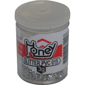 Glitter Pvc Prata Potes 3G. Honey