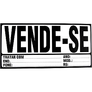 Impresso Administrativo Cartaz Vende-Se 155X325Mm Tamoio