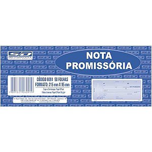 Impresso Talao Nota Promissoria 50F.95X215 Am Sao Domingos
