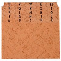 Indice Para Fichario A-Z  3X5 Cartao Kraft Mano