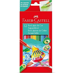 Lapis De Cor Aquarelavel Ecolapis 12 Cores Faber-Castell