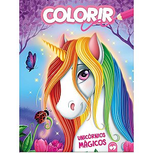 Livro Infantil Colorir Unicornios Magicos 16Pgs Vale Das Letras