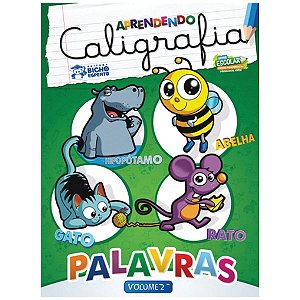 Livro Pedagogico Caligrafia N.2 Palavras 24Pag. 20X27Cm Bicho Esperto