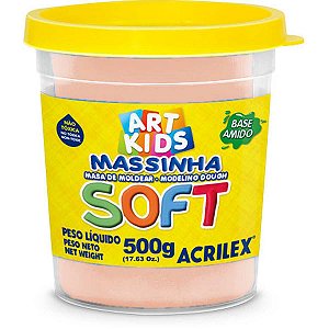 Massa Para Modelar Soft 500G.amarelo Pele Bs Amid Acrilex