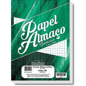 Papel Almaco Quadriculado 7X7 200X275Mm Pauta Branca