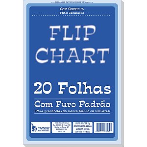 Papel Para Flip-Chart Serrilhado 64X94 75G. 20Fls. Tamoio