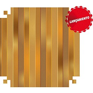 Papel Presente Bobina Couche 60Cm.mod.271 Listrado Ouro V.m.p.