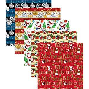 Papel Presente Natal 66X96Cm.g199/206 Couche Cristina