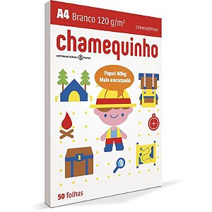 Papel Sulfite A4 Chamequinho 40K 120Grs. Branco International Paper