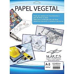 Papel Vegetal A3 60/65G. 297X420Mm Mares