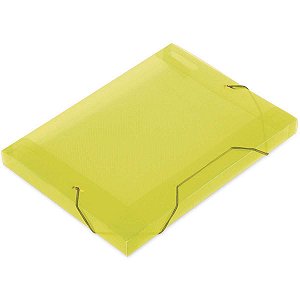 Pasta Aba Elastica Plastica Oficio 30Mm Amarela Soft Polibras