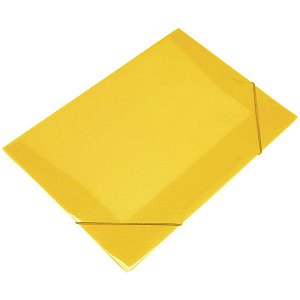Pasta Aba Elastica Plastica Oficio Amarela Soft Polibras