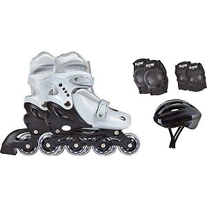 Patins Kit Roller Cinza Tam. M 34-37 Mor