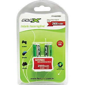 Pilha Recarregavel Pequena Aa 2900Mah 1.2V. Flex