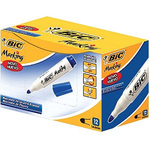 Pincel Quadro Branco Marking Recarregavel Azul Bic