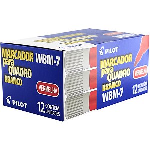 Pincel Quadro Branco Wbm-7 Recarregavel Vermelho Pilot