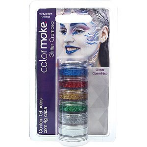 Pintura Facial Cremosa Gliter 6 Cores Colormake