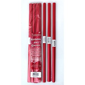 Plastico Para Encapar 2M 45Cm Vermelho Goldplas