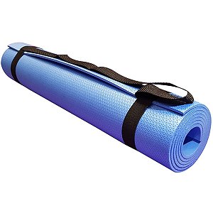 Tapete Em Eva Yoga  Azul 170X60Cm 5Mm+Alca Evamax