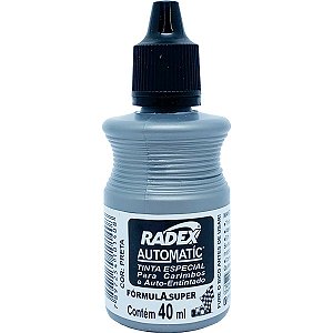 Tinta Para Carimbo 40Ml Preta Automatico Radex