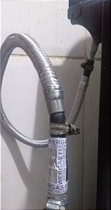 Kit(Economizador de gás, filtro, mangueira de aço)