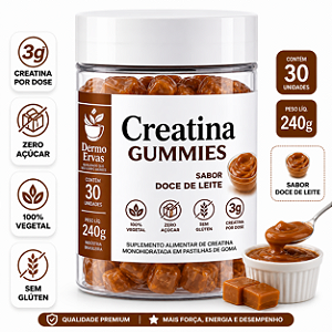 CREATINA GUMMIES DOCE DE LEITE DERMO ERVAS 240G