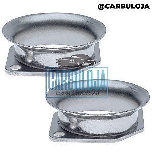Cornetas para Weber 40 Cromada Par, baixas 20mm de Altura, Novas (Valor com desconto > R$ 200,00 p/ pagamento a vista), nova + garantia + pronta entrega - Carbuloja