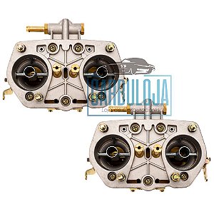 Dupla Weber 44 Carburador Gasolina Idf (Fajs. Desconto de R$100,00 na segunda unidade e mais 9% de desconto > R$ 1.700,00 p/ pagamento a vista), nova + garantia + pronta entrega - Carbuloja